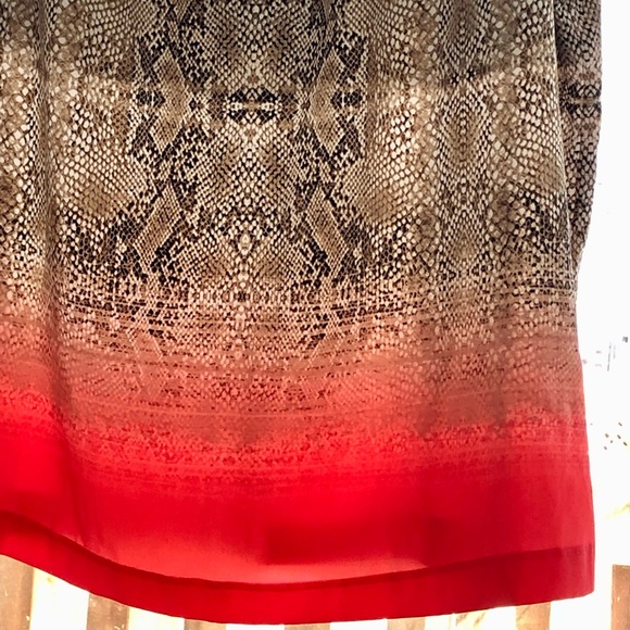 Dana Buchman Animal Print Sleeveless Dip Dye Top Size XL - Picture 3 of 5